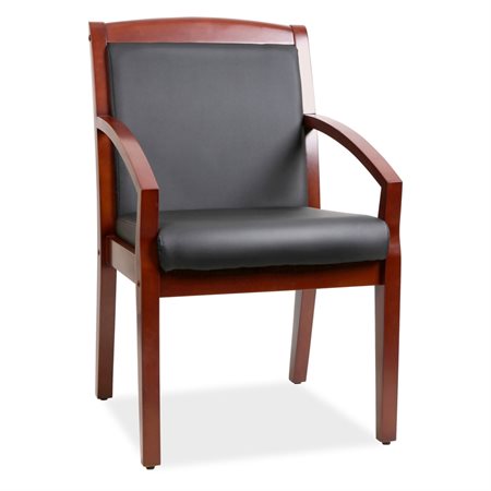 Sloping Arms Wooden Guest Chair