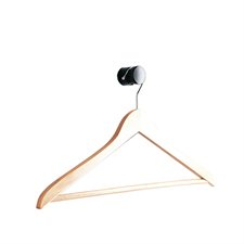 Natural Wooden Garment Hanger with Pant Rod