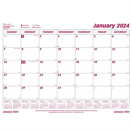 Recharge pour calendrier de bureau mensuel (2025)