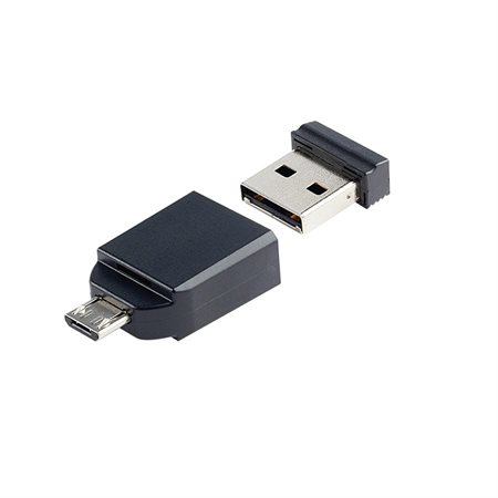 Clé USB à mémoire flash Store 'n' Stay avec Adaptateur Micro-USB