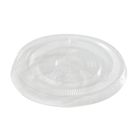 Compostable Clear Cold Cup Flat Lid with Hole